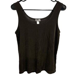 Chicos Travelers Dark Brown Sleeveless Tank Top Size Large